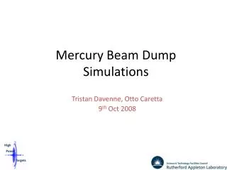 Mercury Beam Dump Simulations