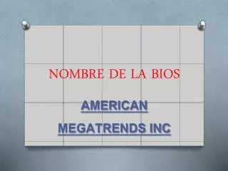 nombre de la bios