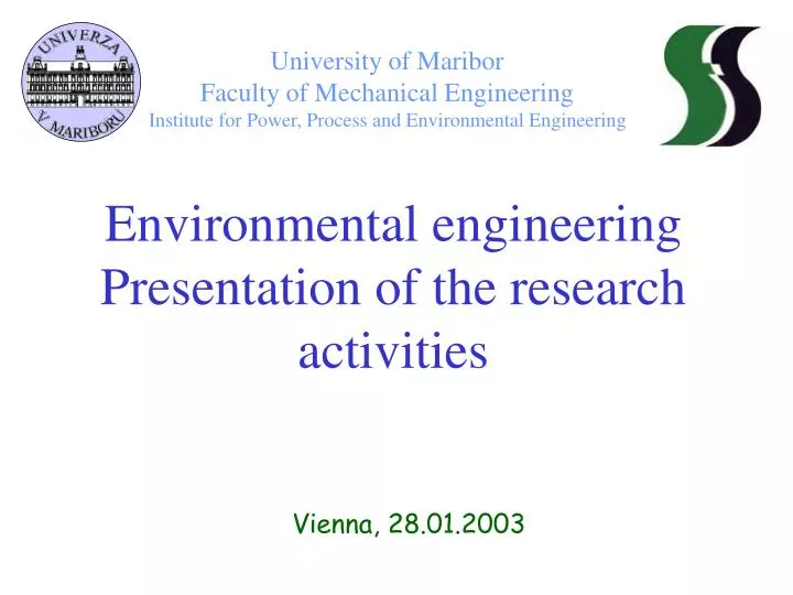 environmental engineering presentation of the research activities