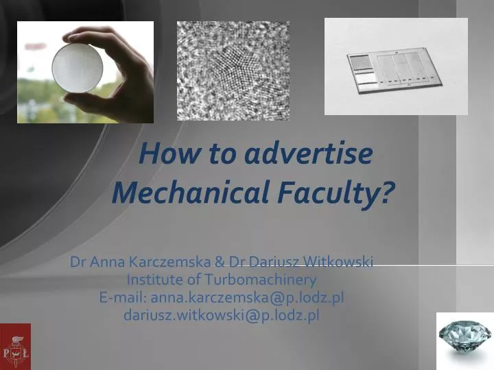how to advertise mechanical faculty