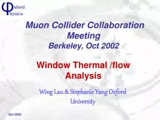 Window Thermal /flow Analysis