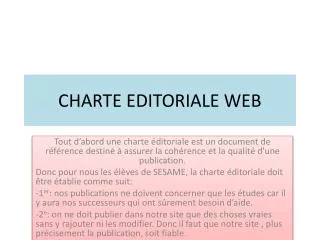 charte editoriale web