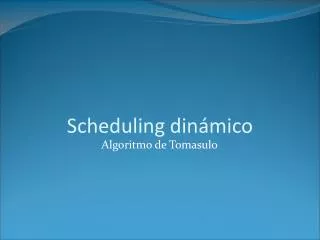 scheduling din mico