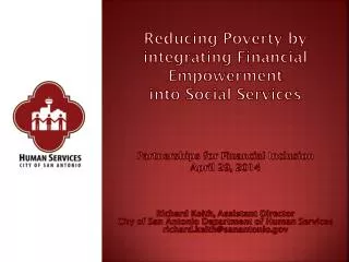 Reducing Poverty by integrating Financial Empowerment into Social Services