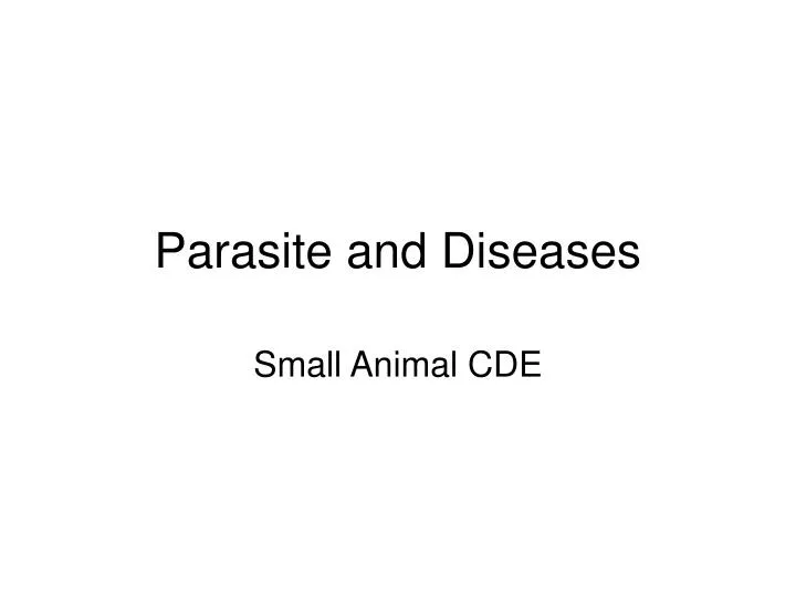 parasite and diseases
