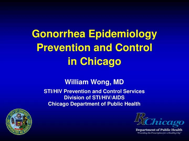 gonorrhea epidemiology prevention and control in chicago