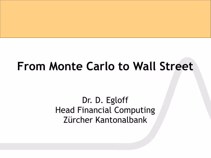 from monte carlo to wall street