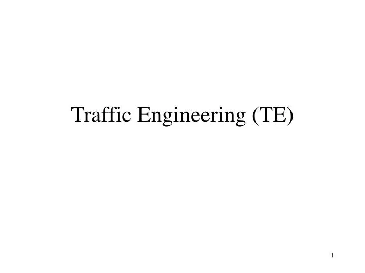 traffic engineering te
