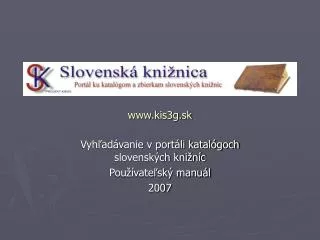 www kis3g sk