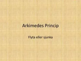 arkimedes princip