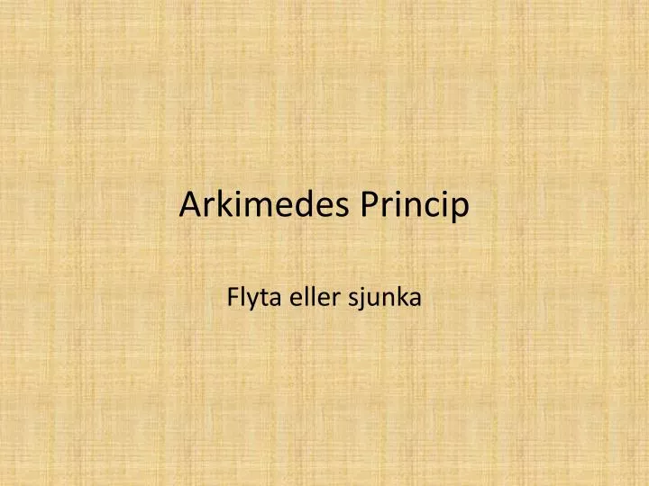 arkimedes princip