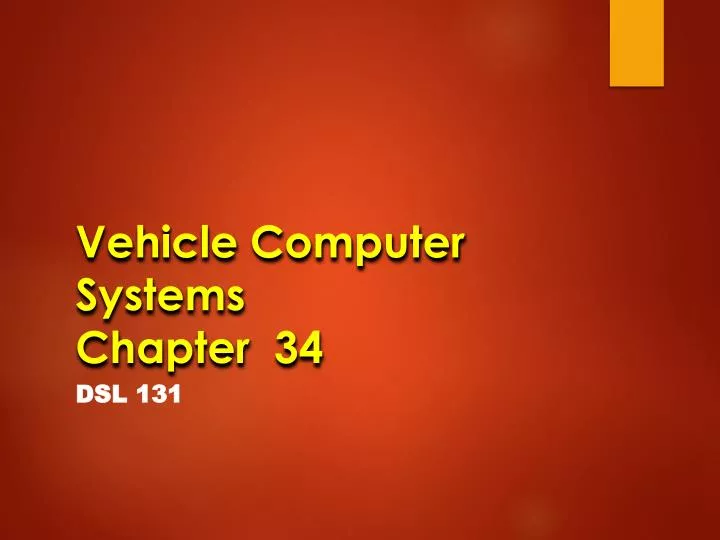 vehicle computer systems chapter 34