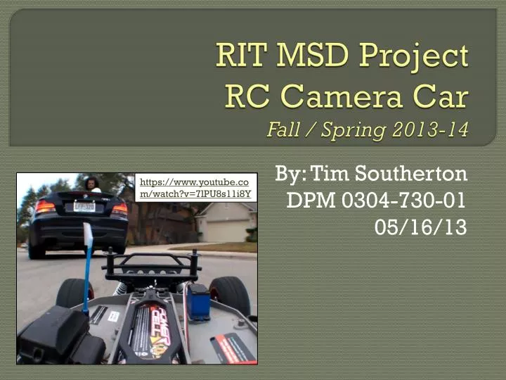 rit msd project rc camera car fall spring 2013 14