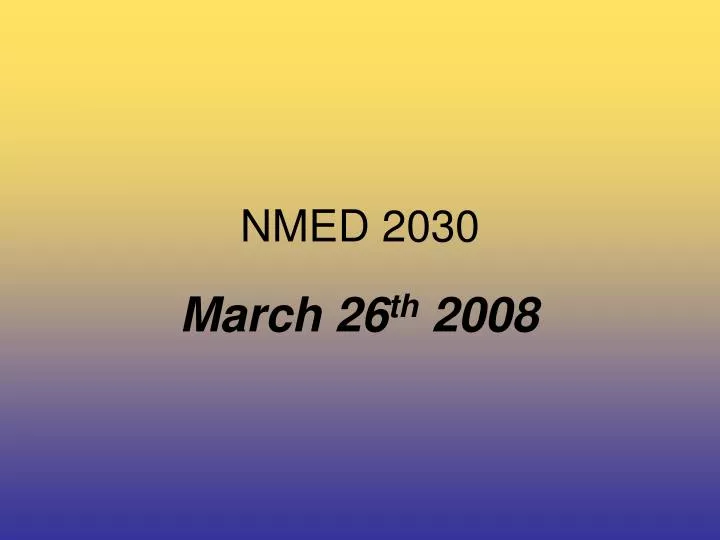 nmed 2030