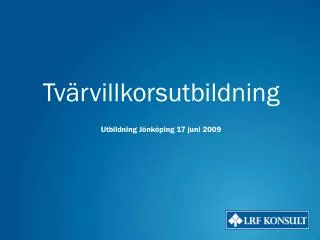 Tvärvillkorsutbildning