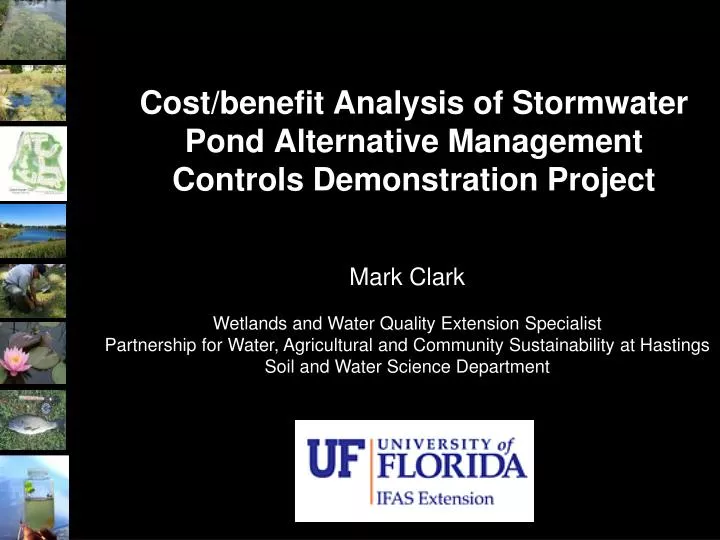cost benefit analysis of stormwater pond alternative management controls demonstration project