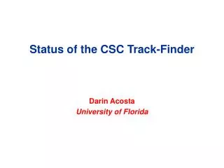 Status of the CSC Track-Finder