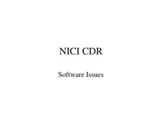 NICI CDR