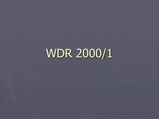 WDR 2000/1