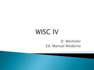 wisc iv