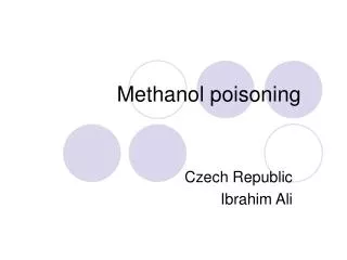 Methanol poisoning