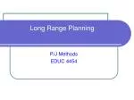 Long Range Planning - slide 1