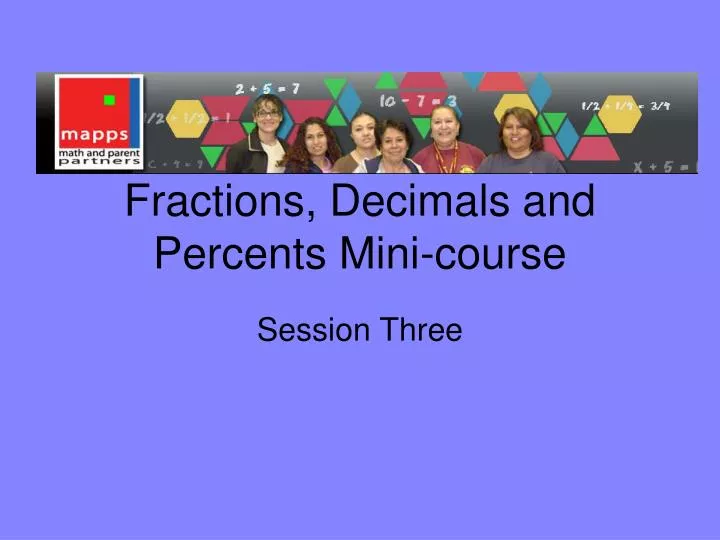 fractions decimals and percents mini course