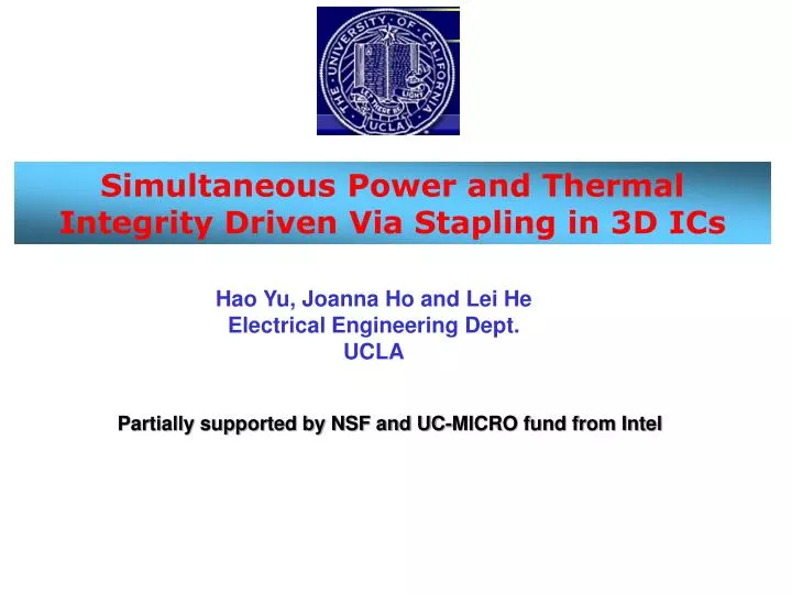 simultaneous power and thermal integrity driven via stapling in 3d ics