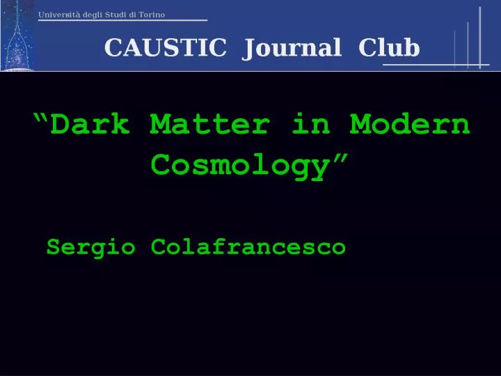 dark matter in modern cosmology