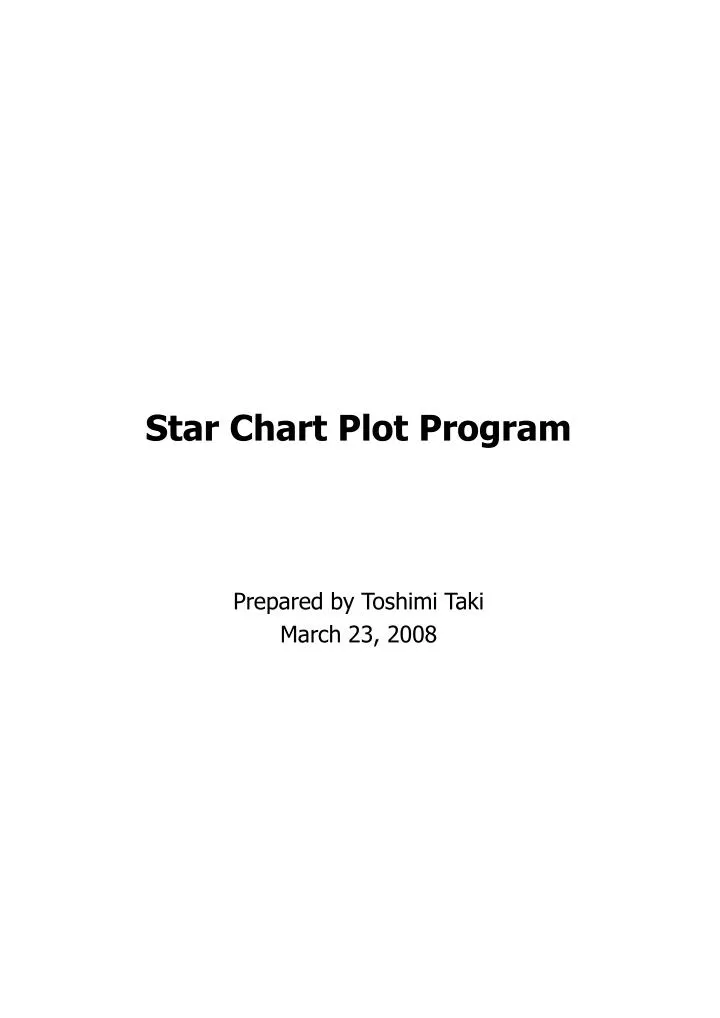 star chart plot program