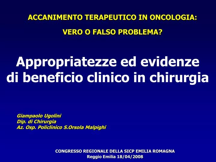 accanimento terapeutico in oncologia vero o falso problema