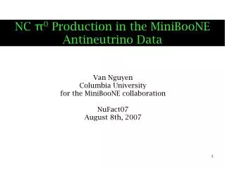 NC ? 0 Production in the MiniBooNE Antineutrino Data