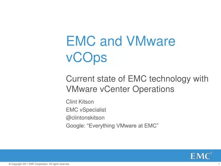 emc and vmware vcops