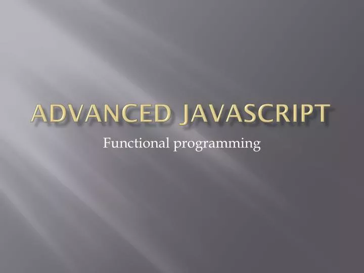 advanced javascript