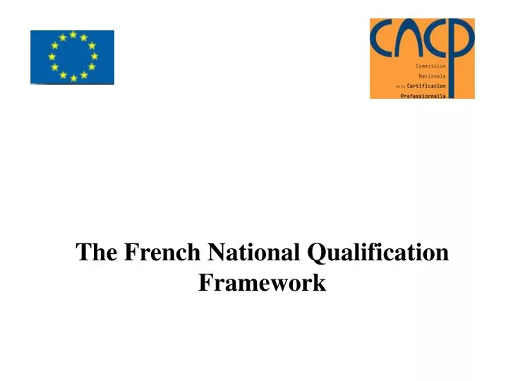 the french national qualification framework