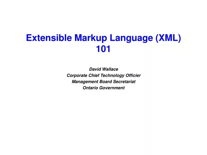 extensible markup language xml 101