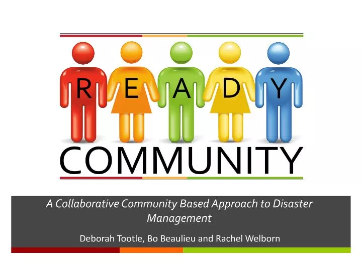 a collaborative community based approach to disaster management