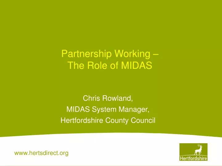 partnership working the role of midas