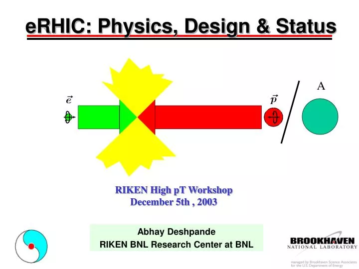 erhic physics design status