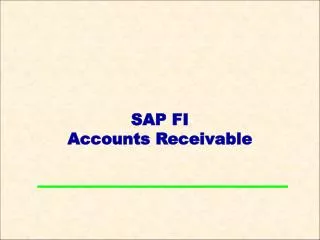 SAP FI Accounts Receivable