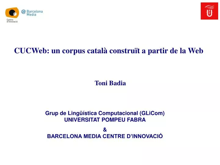 cucweb un corpus catal constru t a partir de la web