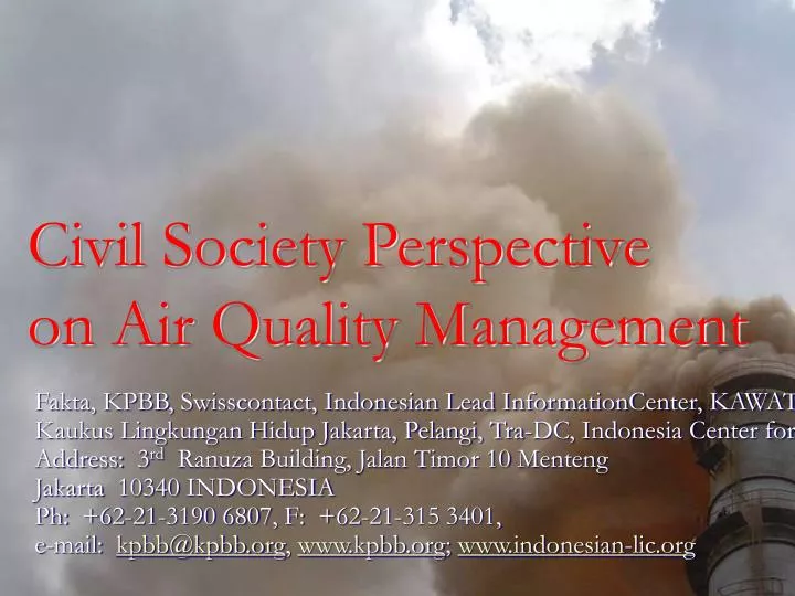 civil society perspective on air quality management