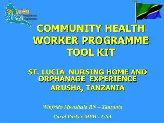 COMMUNITY HEALTH WORKER PROGRAMME TOOL KIT