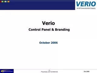 Verio Control Panel &amp; Branding