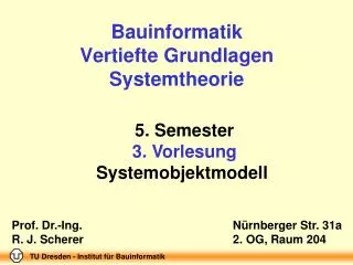 bauinformatik vertiefte grundlagen systemtheorie