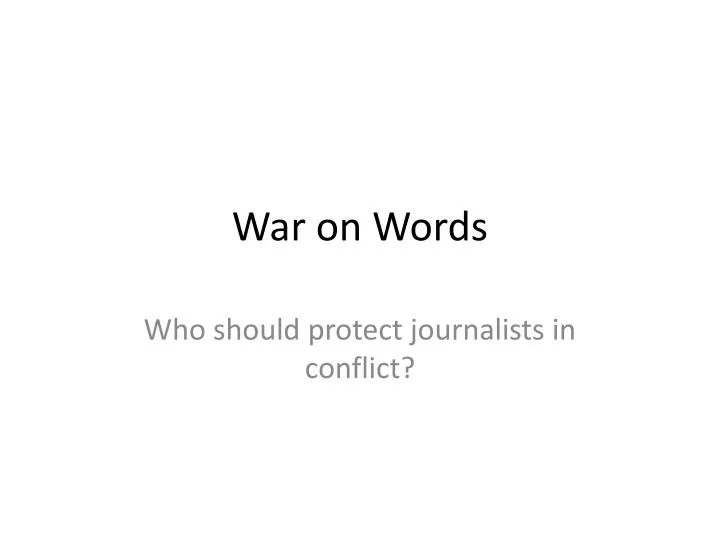 war on words