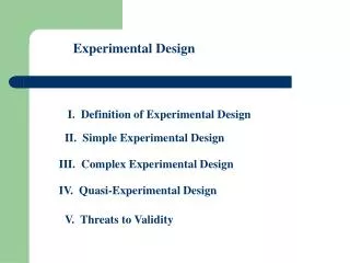 Experimental Design