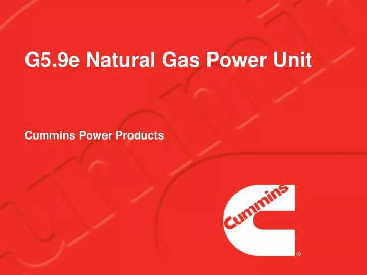 g5 9e natural gas power unit
