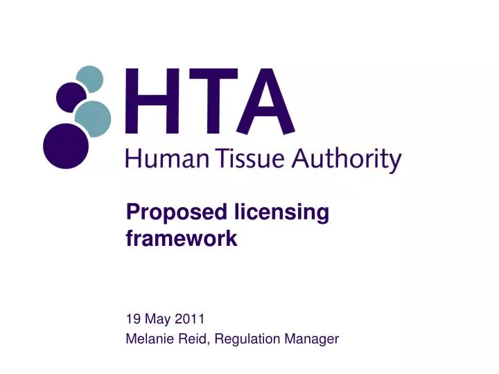proposed licensing framework