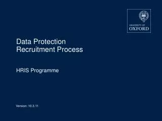 Data Protection Recruitment Process